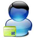 Online Geld verdienen mit eigenen Mitgliederseiten - blaues Mitglied mit einer Kreditkarte im Vordergrund